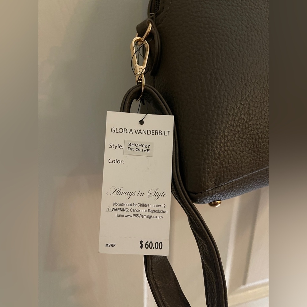 Gloria Vanderbilt Elegant Brown Dome Satchel with Adjustable Strap - Picture 2 of 6